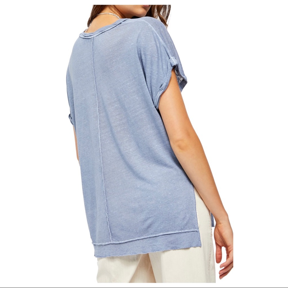 FREE PEOPLE BOHO FLOWY TUNIC TEE KNIT TOP A2C - Picture 8 of 16